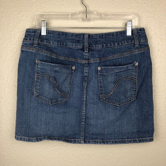 Route 66 Y2K Style Blue Denim Mini Jean Skirt Size 11/12 - Picture 2 of 7